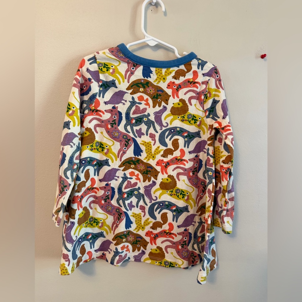 Mini Boden Animal Colorful Kids Long Sleeve Tunic Shirt - Picture 2 of 3